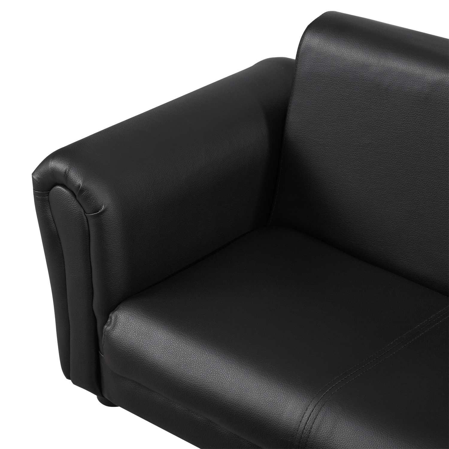 Laste diivan koos tumbaga, 2-osaline komplekt, must, 83 x 42 x 41 cm - Image 9