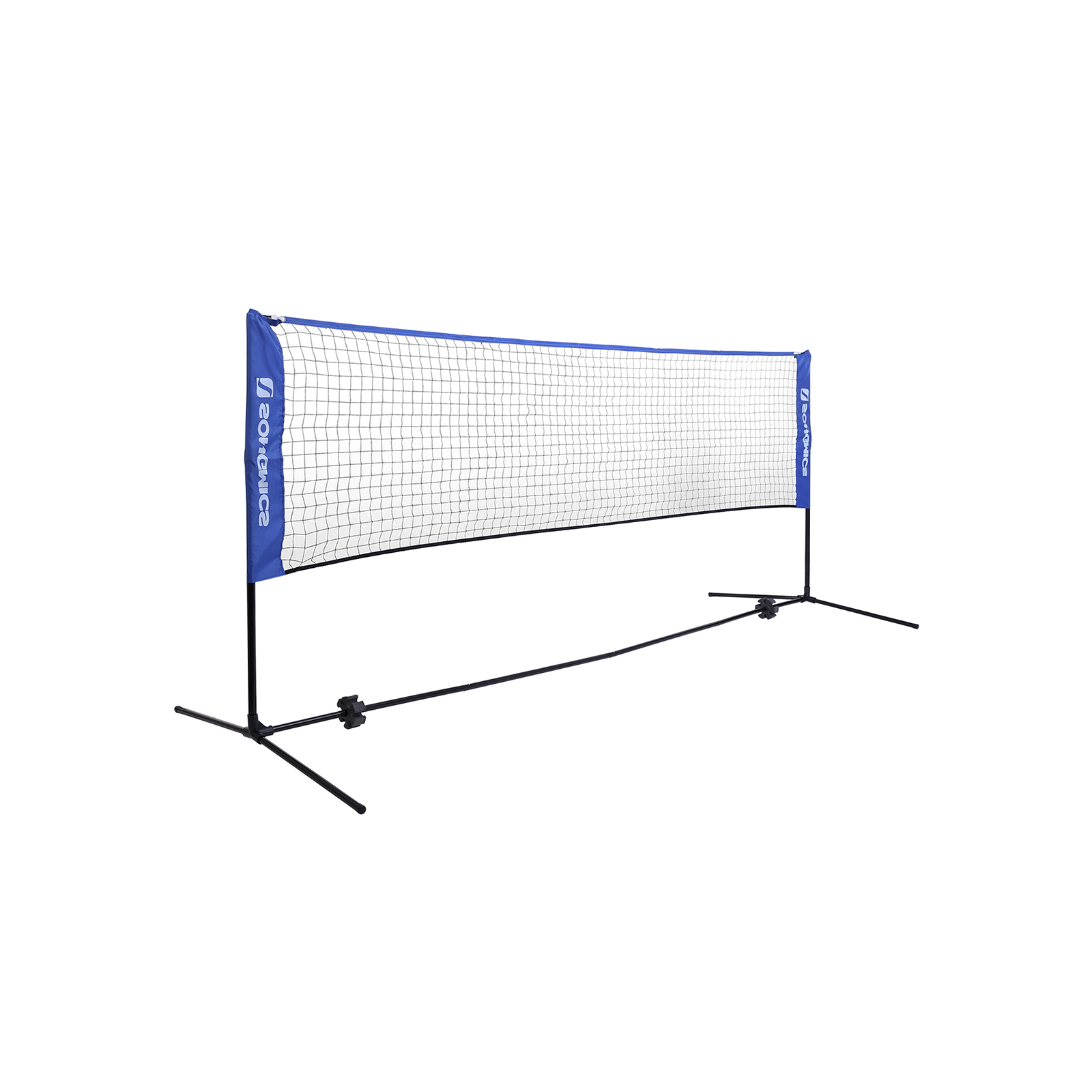 Badmintona tīkls ar metāla rāmi, regulējams augstums, 500 x 155 x 103 cm