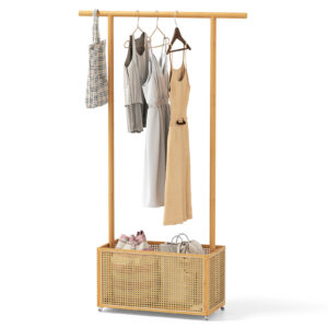 Bambusest riidepuu 2-in-1 naturaalne
