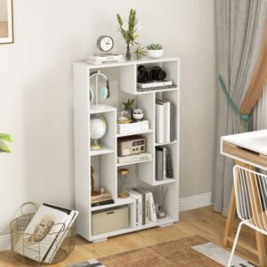 120cm Raamatukapp Anti-kallutuskomplektiga Valge
