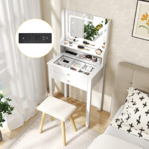 Vannitoamööbel LED-peegliga RTJV12146GE-WH