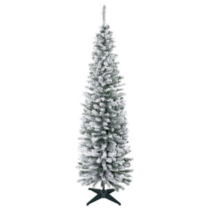 Tehislik jõulupuu, 180 cm, roheline/valge, PVC oksad, metallalus