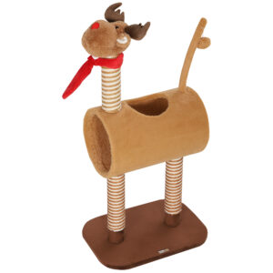 Kaabitsapuu 98 cm, hirve disainiga, pruun