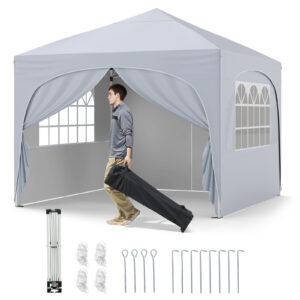10x10 ft Pop-up telk 4 eemaldatava seinaga, valge