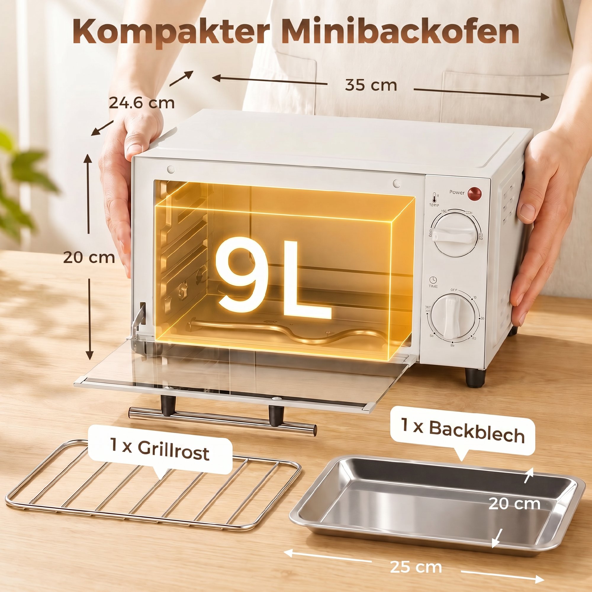 Miniuuni, 9 l, kermanvalkoinen, ruostumaton teräs - Image 3
