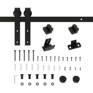 183 cm lükandukse furnituuri komplekt, must, süsinikteras