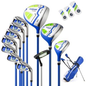 15-osaline golfikomplekt kottiga, sinine