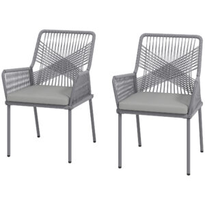 2-osaline aiatoolide komplekt, tumenhall, PE ротанг, teras, 57 x 61 x 84 cm