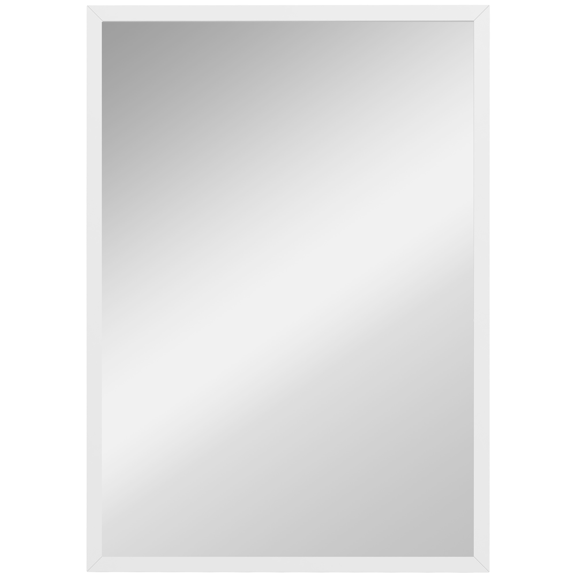 Sieninis veidrodis, 50 x 70 cm, balta spalva, MDF, medžio išvaizdos rėmas