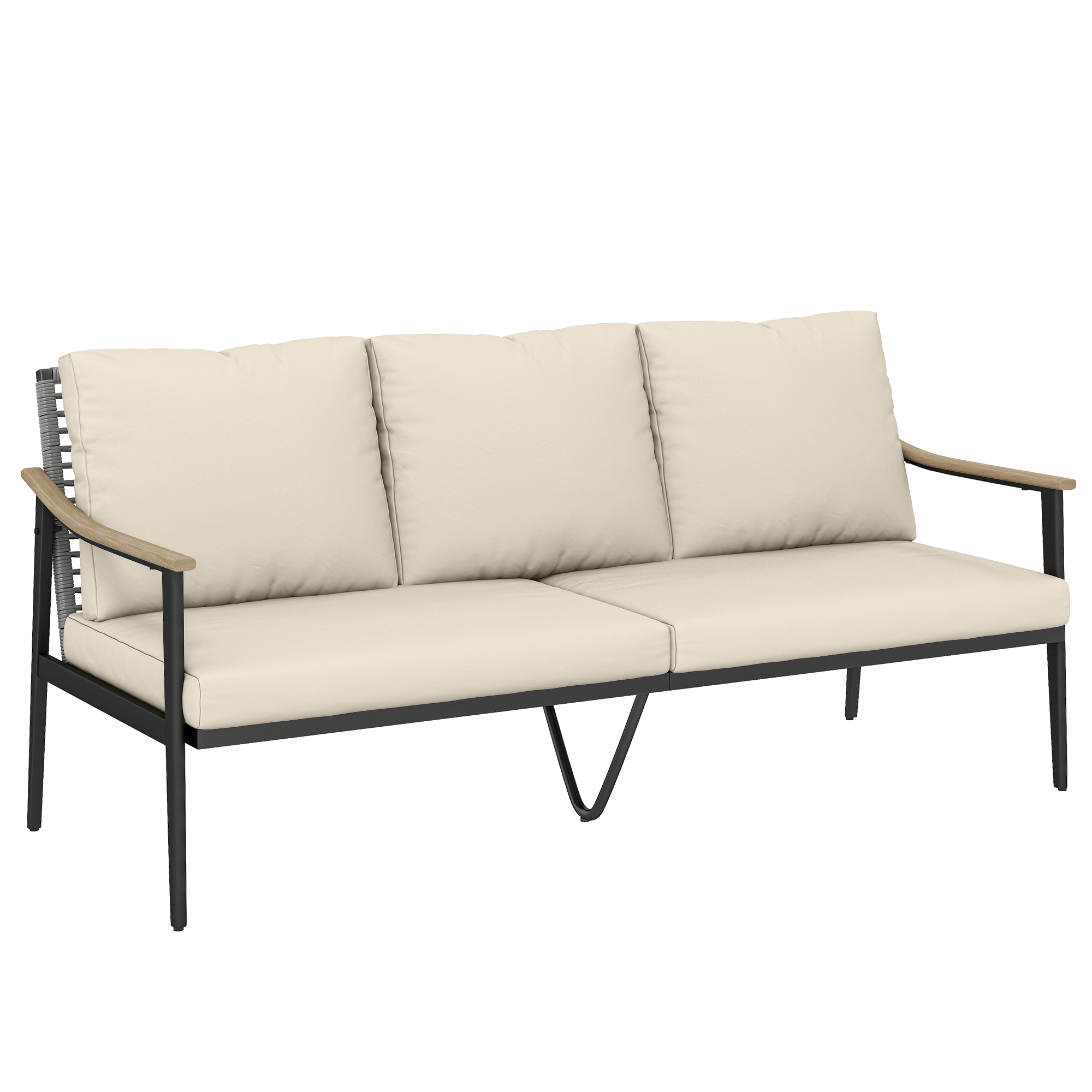 3-kohaline aiamoodul, khaki, 176 x 75 x 78 cm