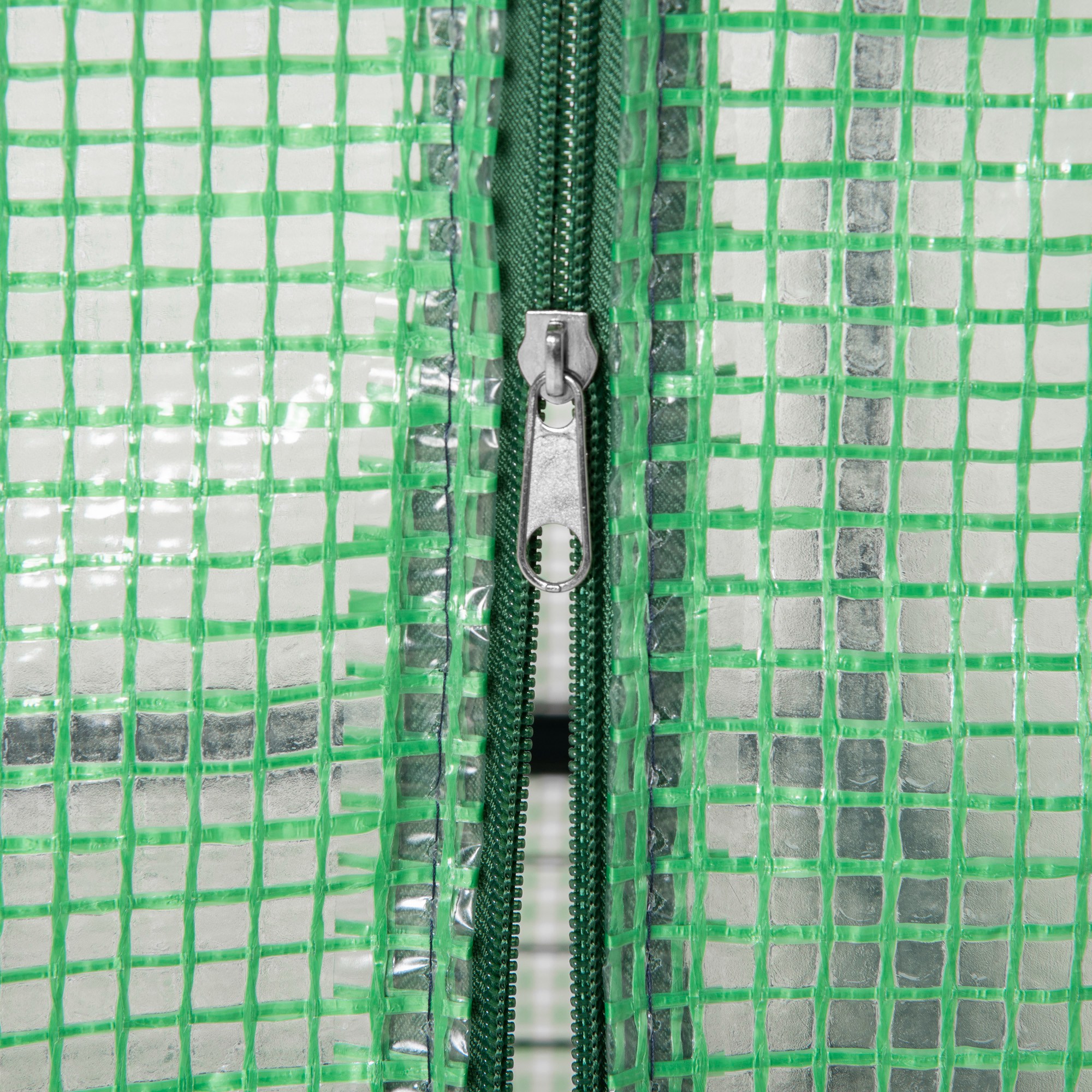 Mini kasvihuone, 4 hyllyä, 70 x 50 x 160 cm, tummanvihreä - Image 8