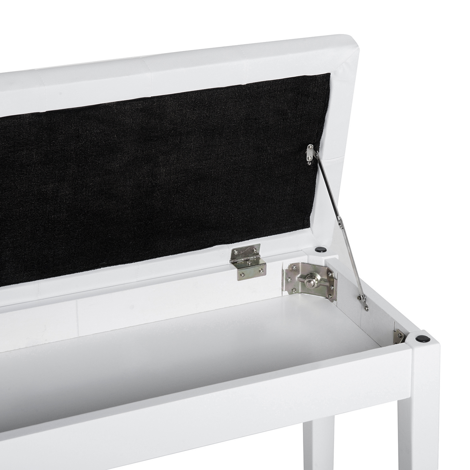 Pianino suoliukas su paslėpta daiktadėže, baltas, 76 x 36 x 50 cm - Image 8
