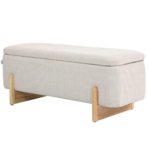 Säilituspink, kreemvalge, 111 x 44 x 44,5 cm