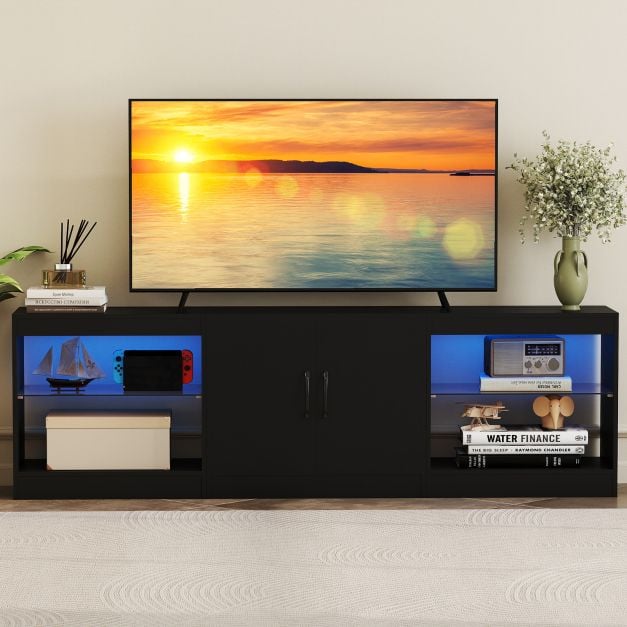Modulaarinen TV-taso 85" televisioille, musta - Image 2