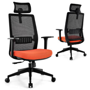 Ergonomiška biuro kėdė su juosmens atrama juoda