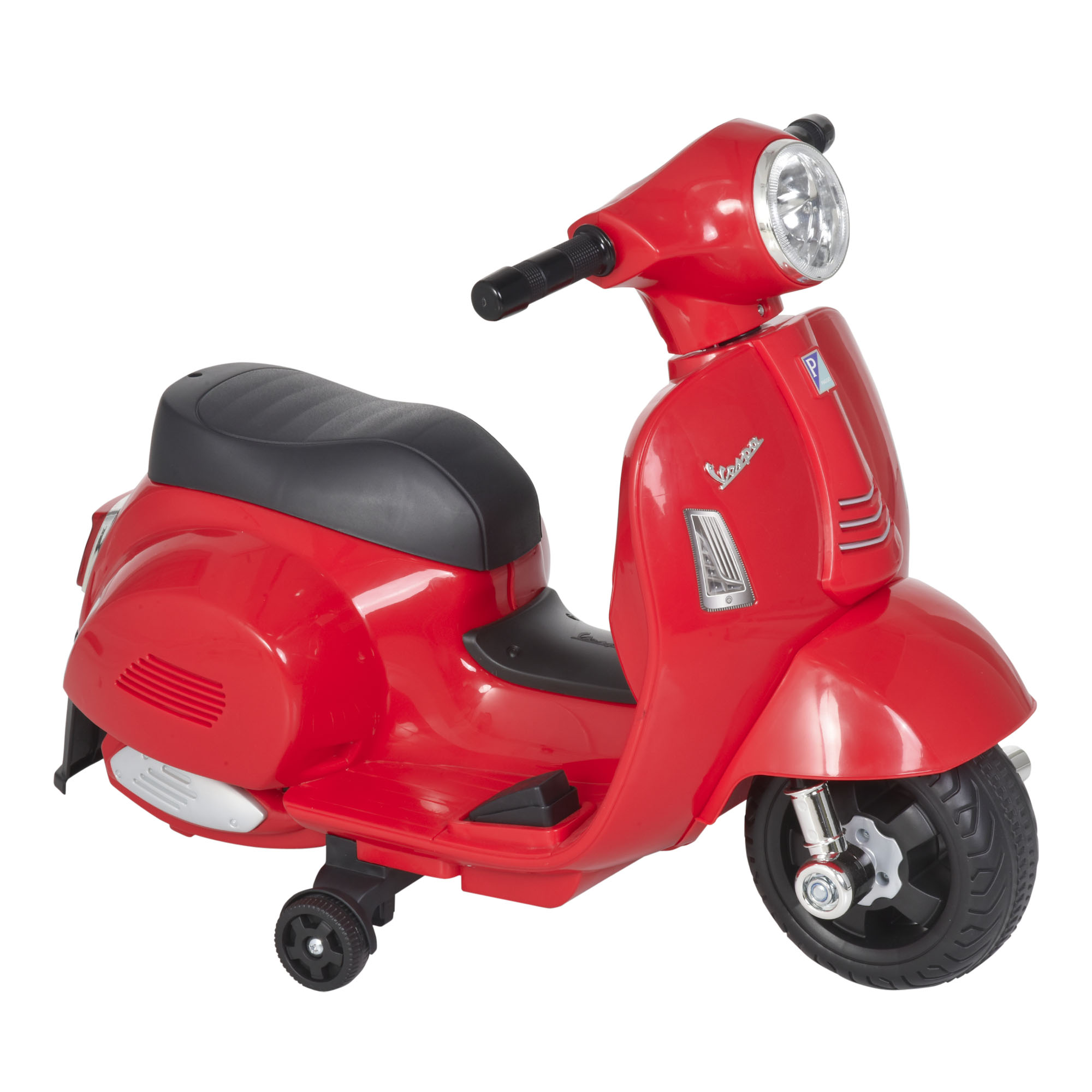 Lisensoitu lasten sÃ¤hkÃ¶moottoripyÃ¶rÃ¤ VESPA, punainen, 66,5 x 38 x 52 cm