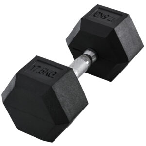 Hantel 17,5 kg, must, metall ja kumm, 1 tk