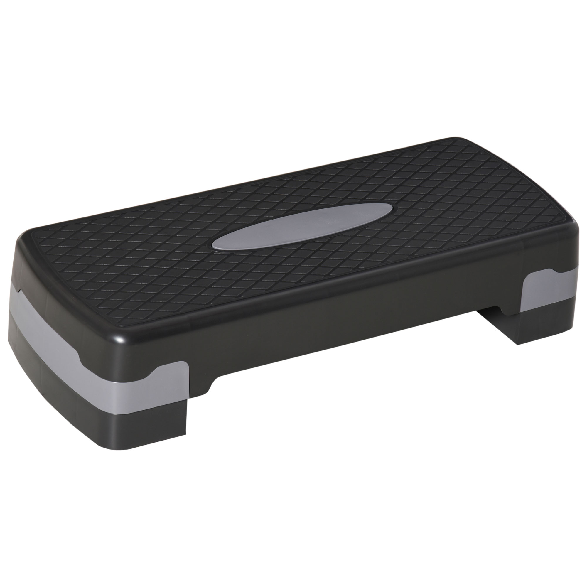 Reguleeritav aeroobikapink, 10 või 15 cm, must ja hall, kuni 150 kg