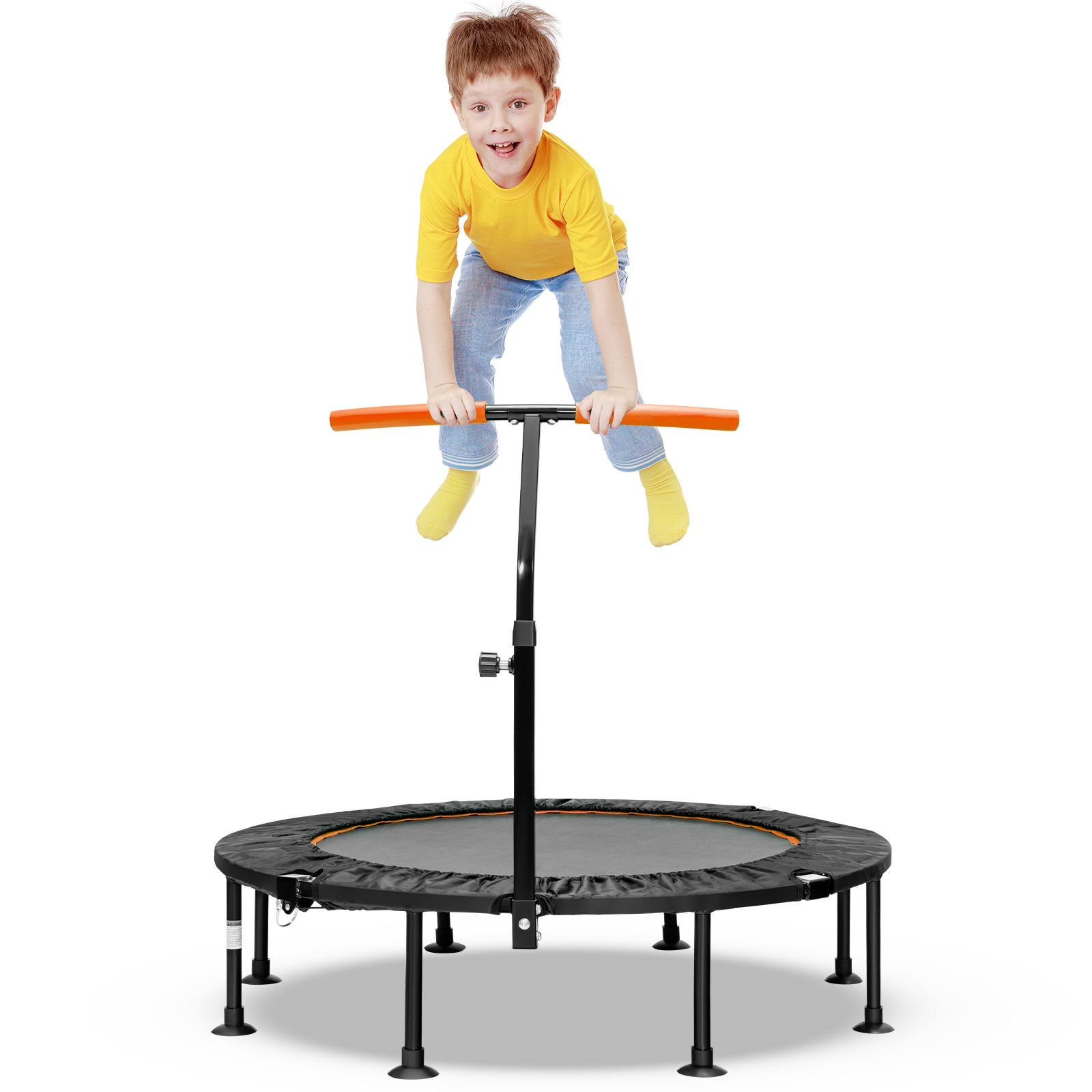 110cm Mini Trampoliin Reguleeritava Käepidemega, Oranž