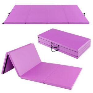 8x4 pėdų sulankstoma gimnastikos kilimėlis - violetinis