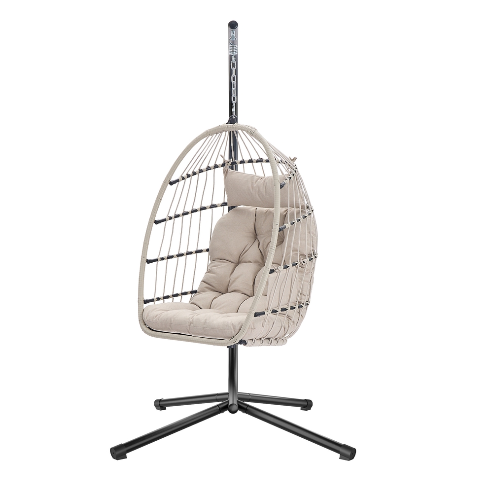 Ripp-tool jalaga, reguleeritava kõrgusega, kokkupandav eemaldatav korv, 98 x 103 x 195 cm, valge