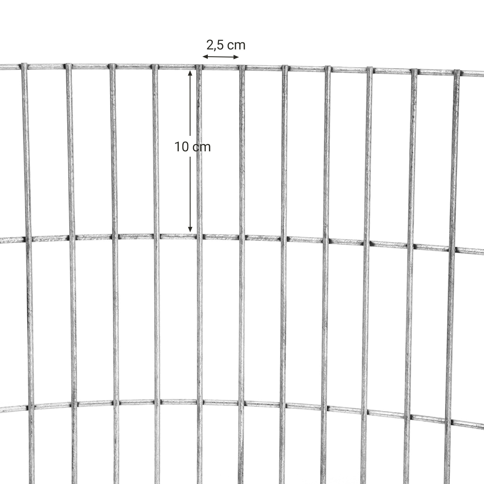 Apvali gabionų tvorelė, cinkuotas plienas, Ø 90 x 40 cm, sidabrinė - Image 6