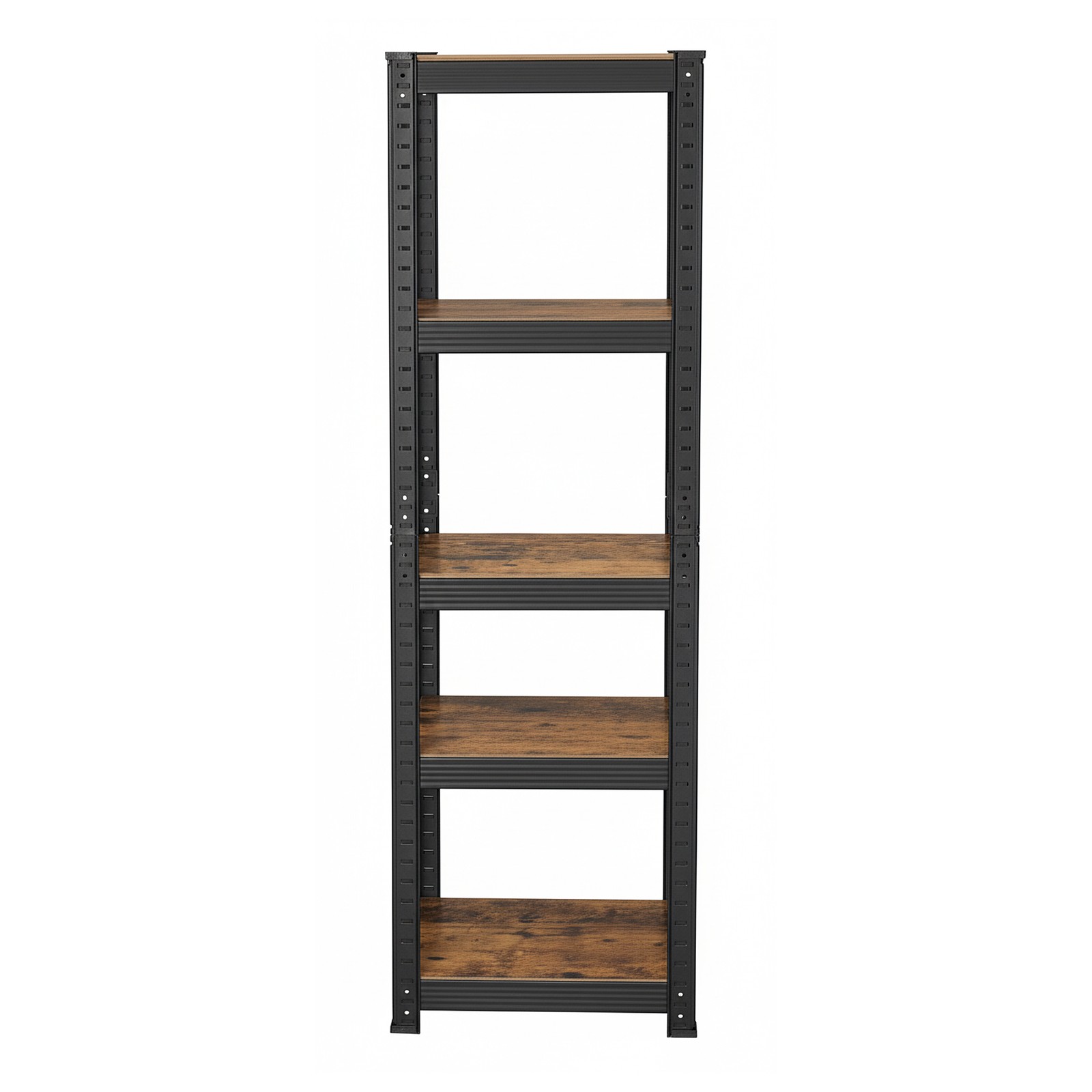 Laoriiulite komplekt, 2 tk, 5 riiulit, 150 x 37 x 37 cm, kuni 400 kg, pruun-must