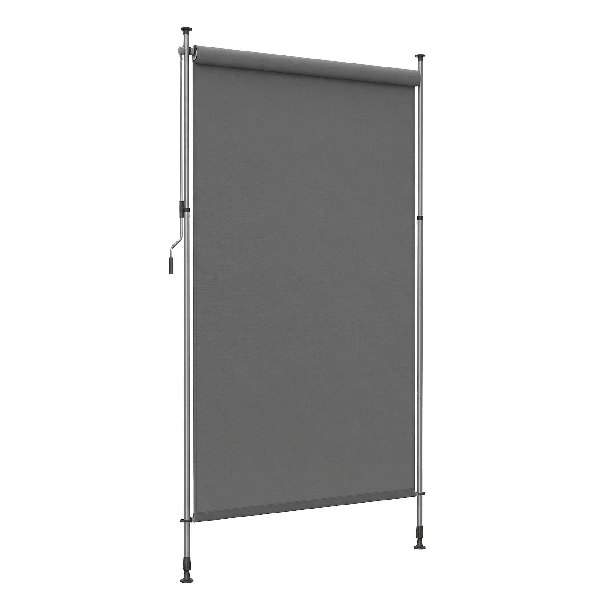 Vertikaalmarkiis 150 x 220–300 cm, reguleeritava kõrgusega, tumehall, teras ja polüester