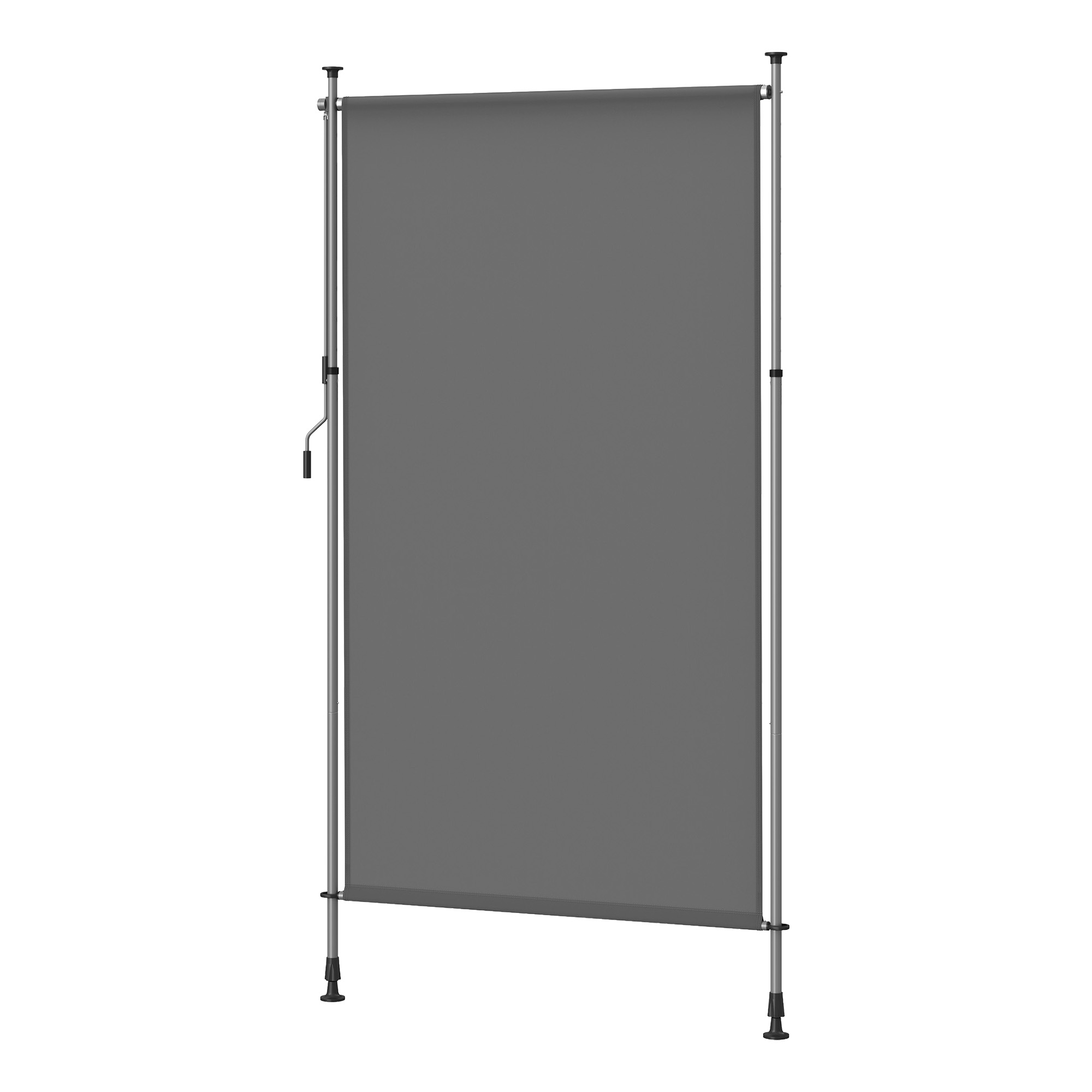 Vertikali markizė 150 x 220–300 cm, reguliuojamo aukščio, tamsiai pilka, plienas ir poliesteris - Image 2