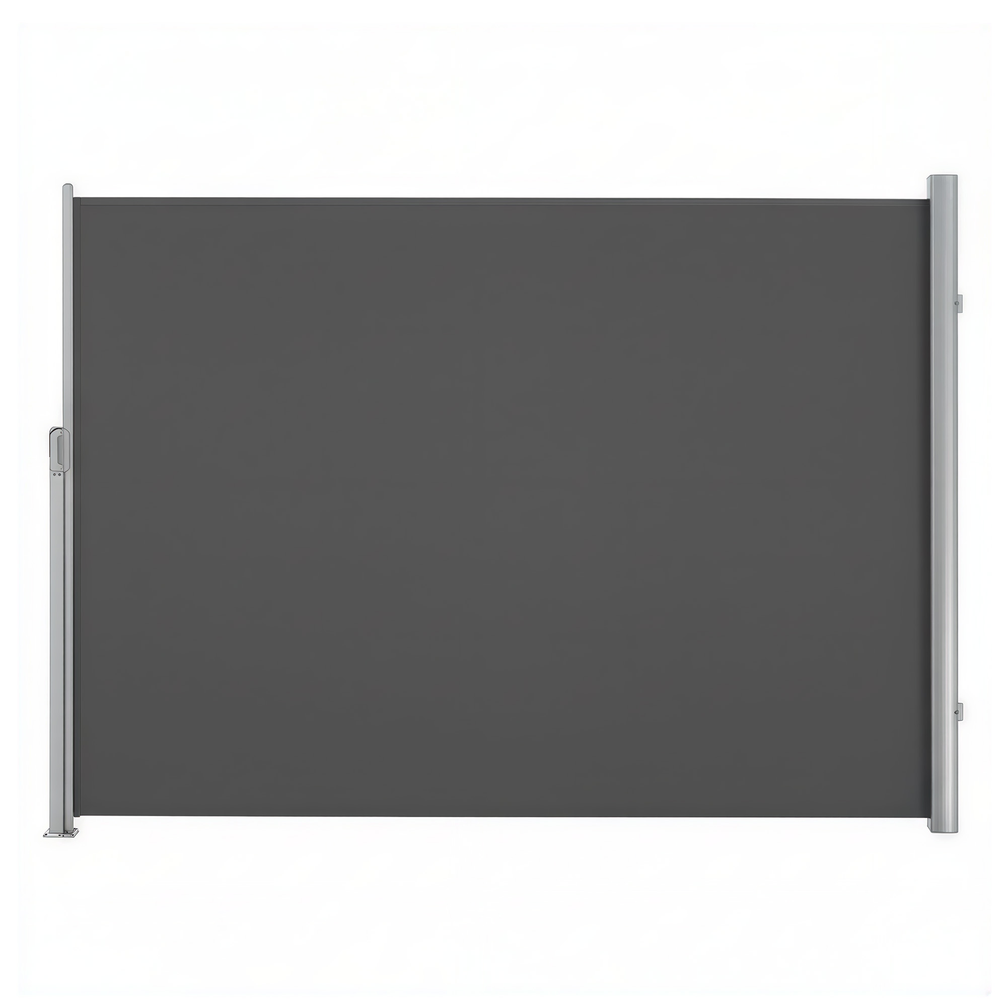 Külgmarkiis alumiiniumsulamist kassetiga, antratsiit, 160 x 350 cm