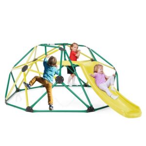 Geometrinis Dome Žaidimų Komplektas su Čiuožykla Žalias