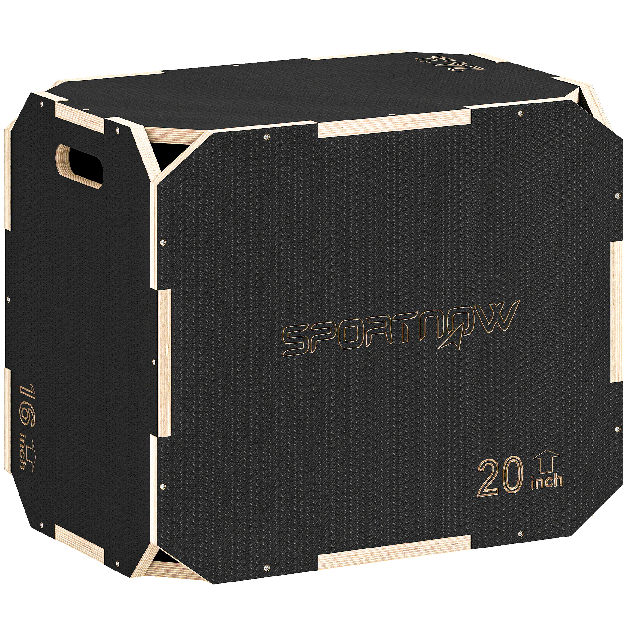 3-in-1 plyo-box, must, 61 x 51 x 41 cm