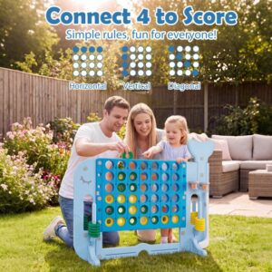 Giant 4-to-Score Game Set jumbo 4-in-1 pelisetti renkaiden heittoon, sininen
