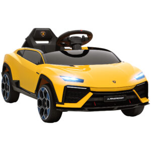 Laste elektriauto Lamborghini, 12 V, kollane, 101,5 x 49 x 43 cm