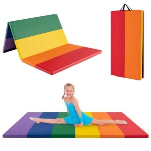 Trikart sulankstoma gimnastikos kilimėlis 180 × 120 × 4 cm, spalvotas