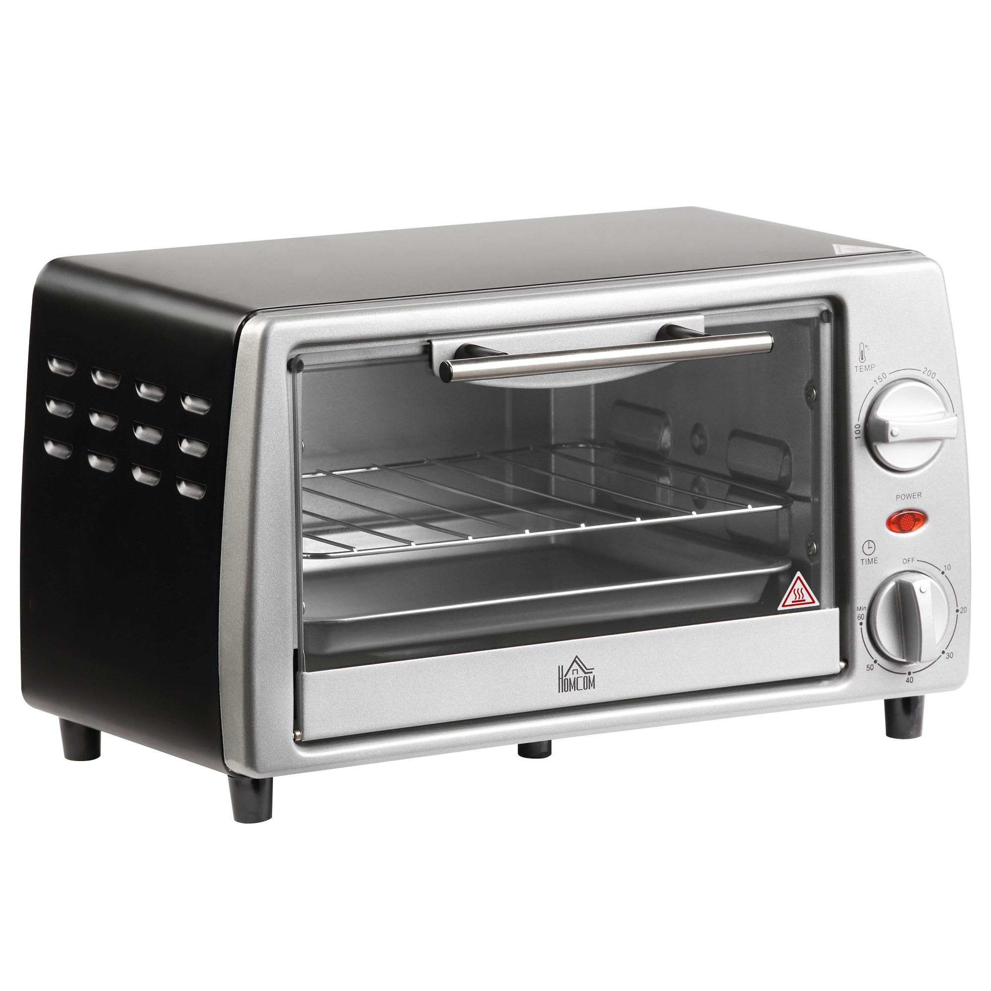 Miniuuni 10 l, 750 W, 100-230 °C, 60 min ajastin, hopea