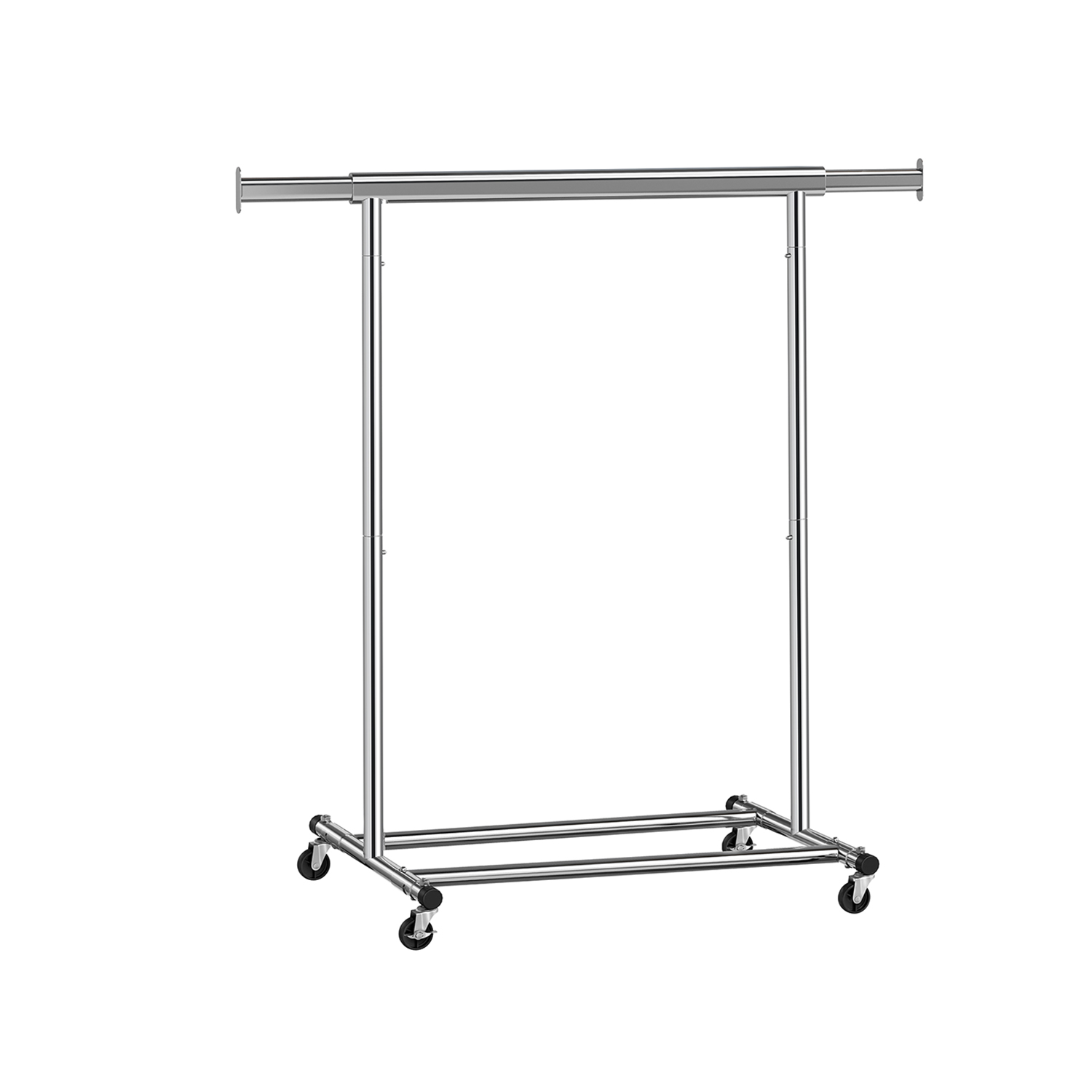 Ratastega riidestange, metallist, kokkupandav, 92-132 x 160 x 45,4 cm, 90 kg