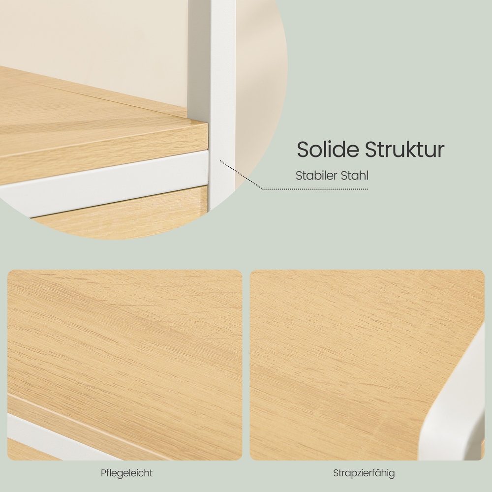 Eteinaulakko kenkäpenkillä, 2 laatikkoa, 30 x 80,4 x 181,6 cm, valkoinen - Image 8