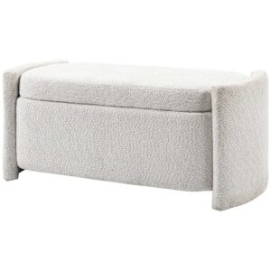Säilytyslaatikollinen penkki, kermanvärinen, 105 x 44 x 45,5 cm