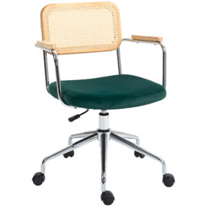 Bürootool boho stiilis, roheline, 65 x 58 x 86-94 cm, kuni 120 kg