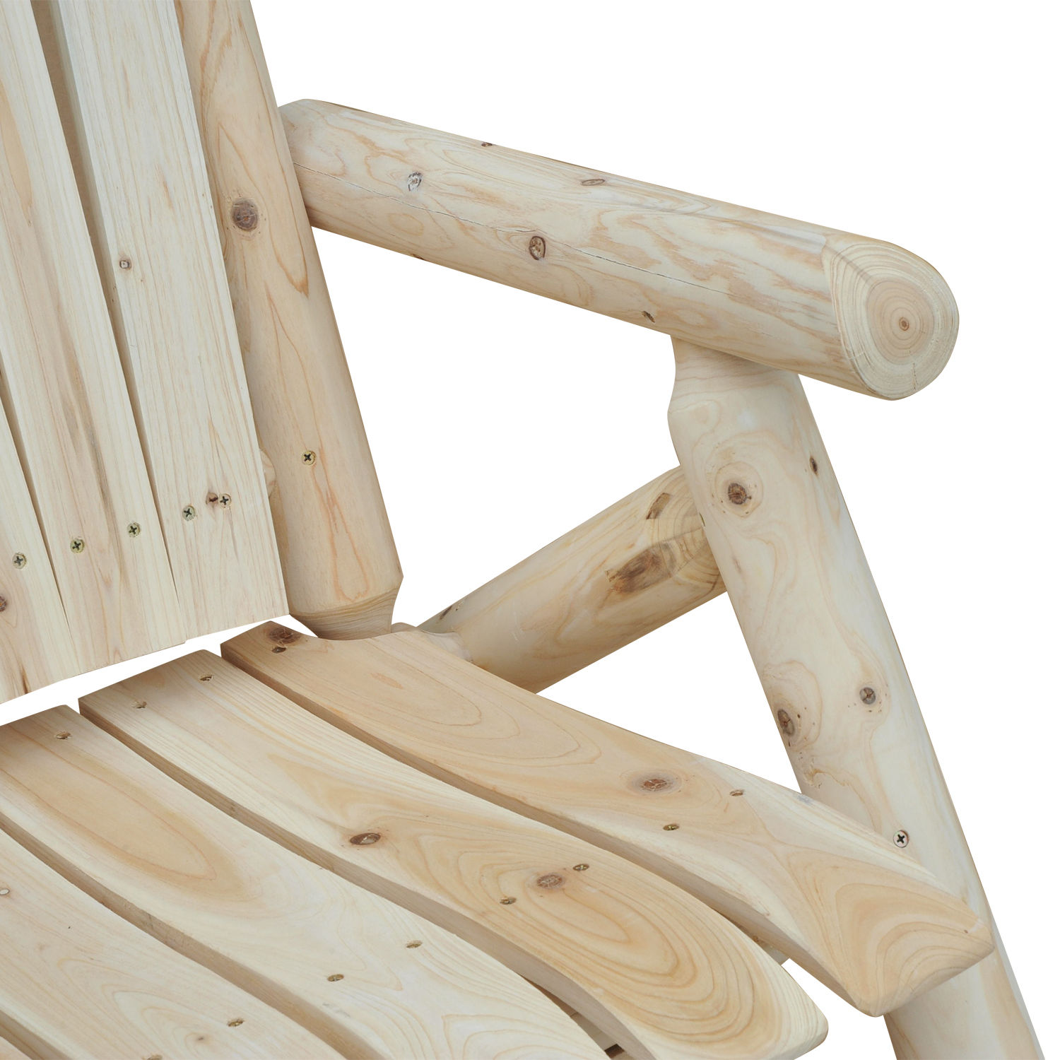 Adirondack dārza krēsls ar roku balstiem, dabīga, 83 x 68 x 101 cm - Image 5
