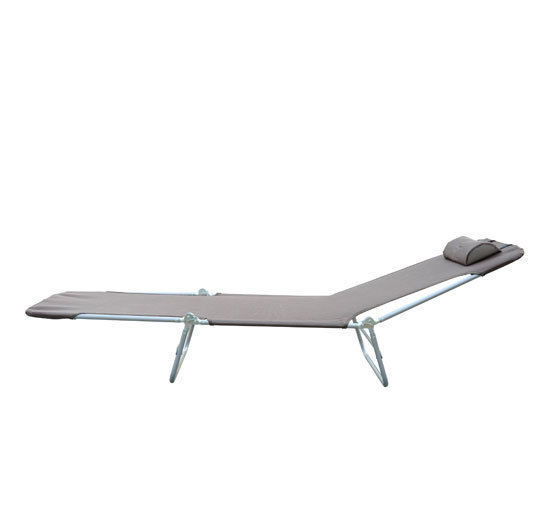 Kokoontaitettava aurinkotuoli, ruskea, 182 x 56 x 28 cm, enintään 120 kg - Image 5