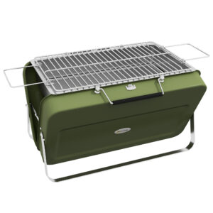 Kaasaskantav koffergrill minikoolgrill, kokkupandav, roheline, 47 x 30 x 28 cm