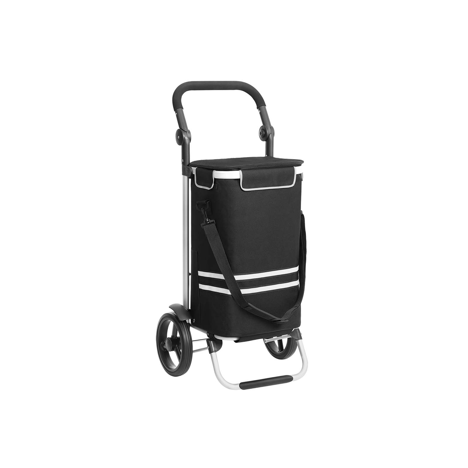 Ostukäru 35 l, must, kokkupandav, jahutussahtliga, alumiiniumraam