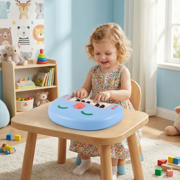 13 klavišų vaikų skaitmeninis pianinas mėlyna-rožinė - Image 3