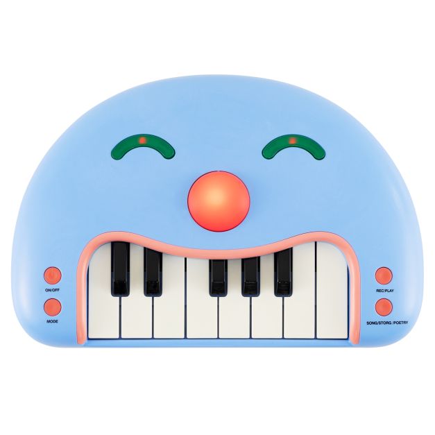 13 klavišų vaikų skaitmeninis pianinas mėlyna-rožinė