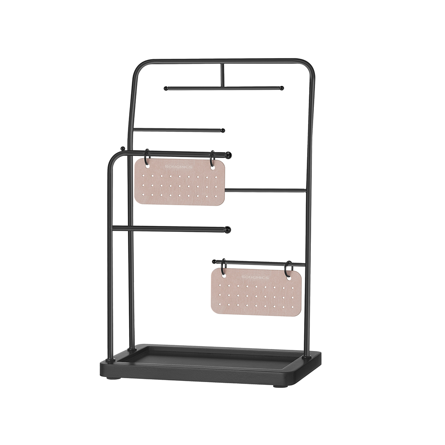 Ehetehoidja metallist, must, 13 x 21,5 x 33,7 cm, 6 riputusvardaga
