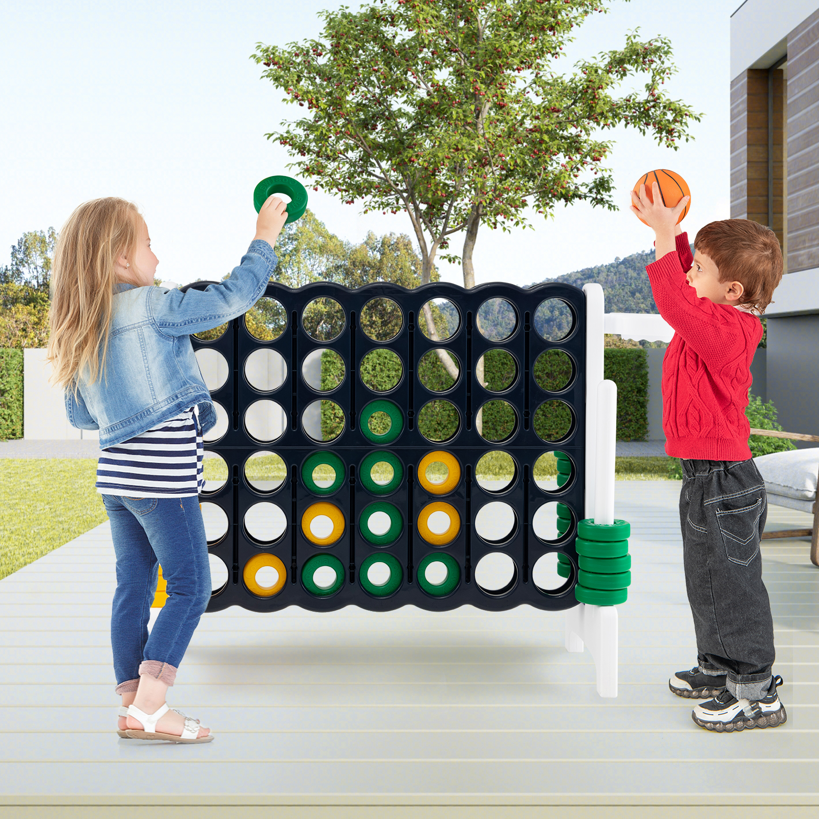 Giant Connect 4 Jumbo žaidimas baltas - Image 2
