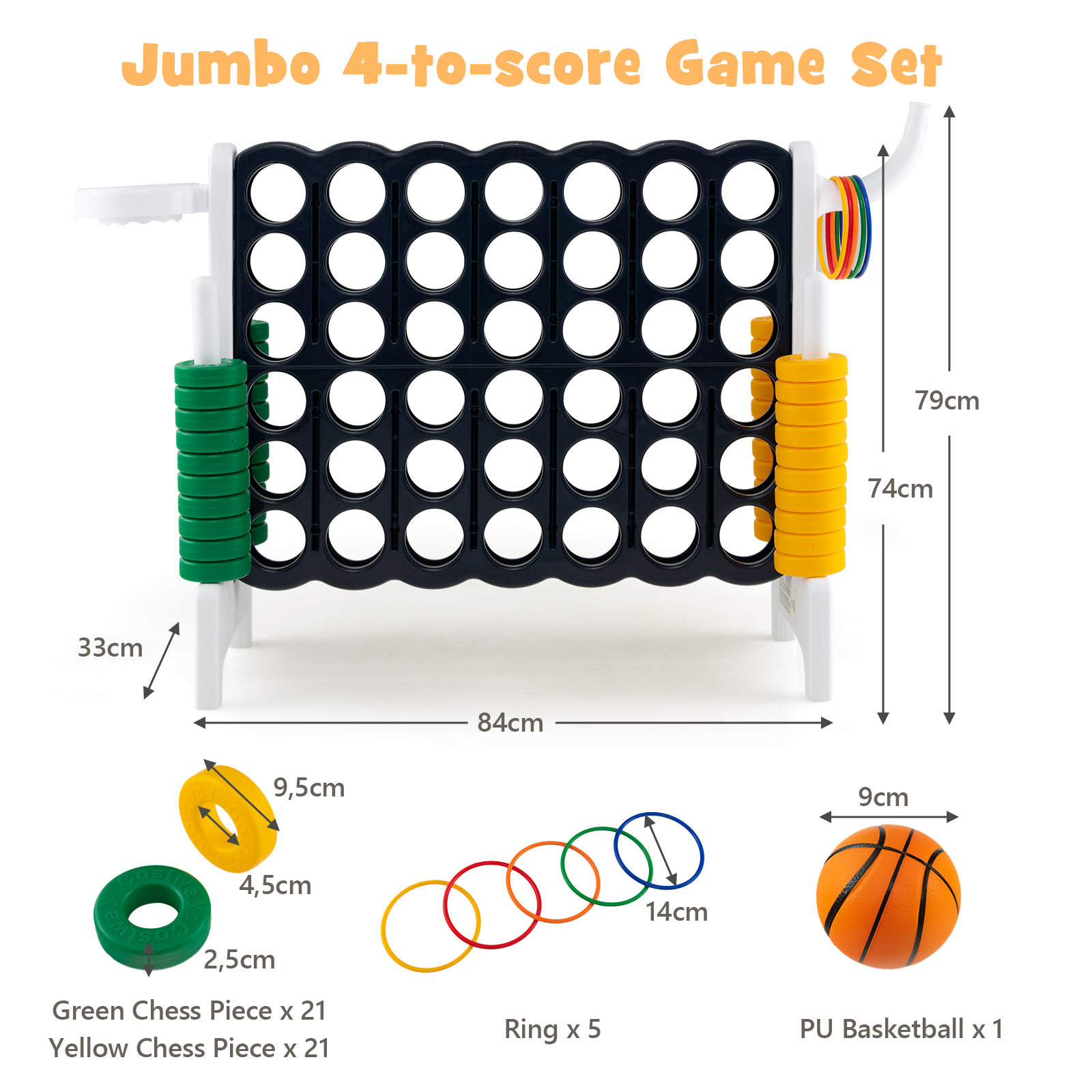 Giant Connect 4 Jumbo žaidimas baltas - Image 4