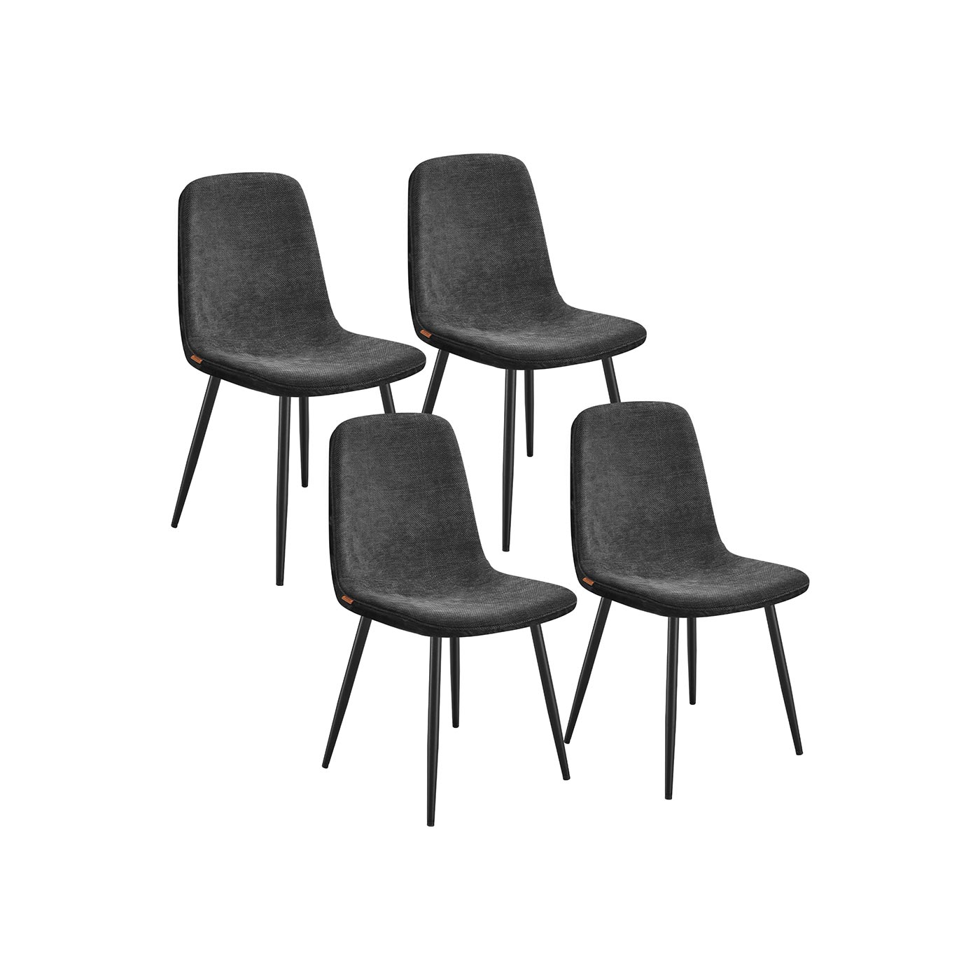Söögitoolide komplekt, 4 tk, kiltkivihall, šenillkangas, metalljalad